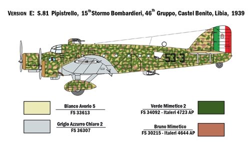 [IT1388S] ITALERI 1/72 SM81 Pipistrello