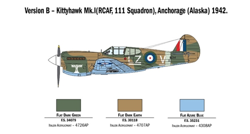 [IT2795S] ITALERI 1/48 P-40E/K Kittyhawk