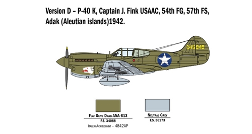 [IT2795S] ITALERI 1/48 P-40E/K Kittyhawk