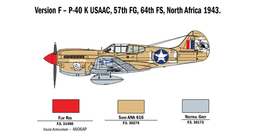 [IT2795S] ITALERI 1/48 P-40E/K Kittyhawk