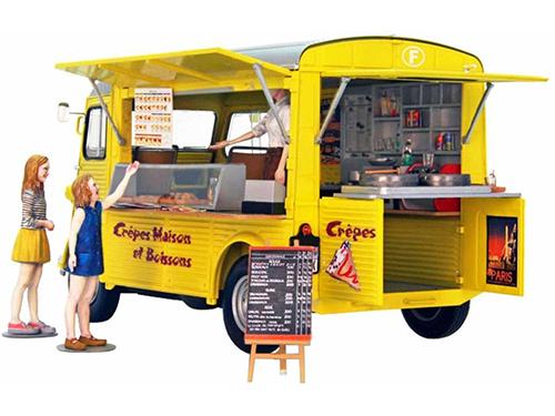 *특가 할인* [EBR25013] EBBRO 1:24 CITROEN H CREPE MOBILE WITH FIGURE