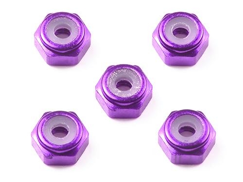 [95555] 2mm Alu. Lock Nut Pur*5