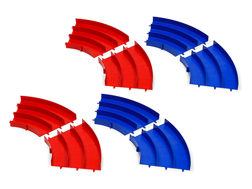 [69578] JAPAN CUP JUNIOR CIRCUIT CURVE SECTION SET (BLUE/RED, 4PCS. each)