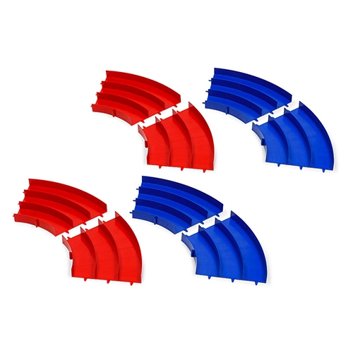 [69578] JAPAN CUP JUNIOR CIRCUIT CURVE SECTION SET (BLUE/RED, 4PCS. each)