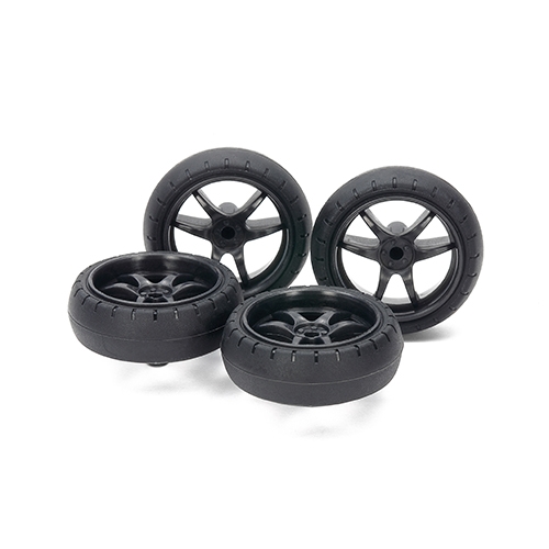 [15546] Large Dia. Low Friction Arched Tires (31mm) & Carbon Wheels (V Spoke)