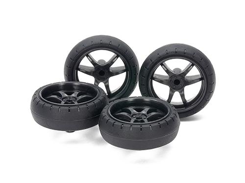 [15546] Large Dia. Low Friction Arched Tires (31mm) & Carbon Wheels (V Spoke)