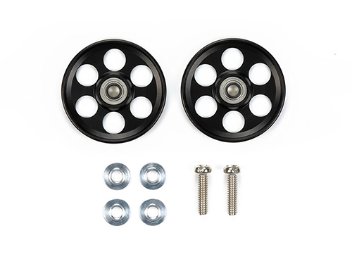 [92468] HG LIGHTWEIGHT 19mm ALUMINUM BALL-RACE ROLLERS TKC 30TH ANNIVER. (RINGLESS/BLACK)