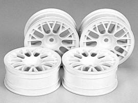 [53468] RC M-Narrow White Mesh Wheels offset +2