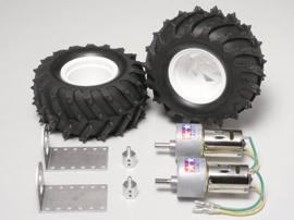 [72102] Geared Motor 380K75 & 130mm Pin Spike Tyre