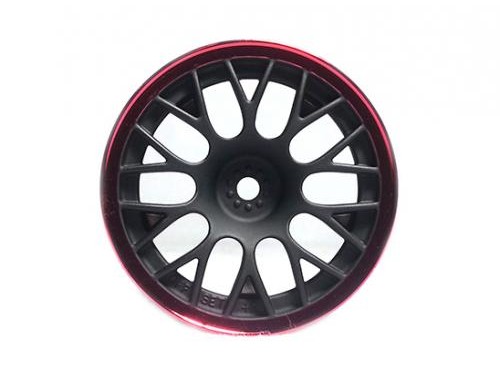 [84239] MN Mesh Wheel Black & Red Rim/+2