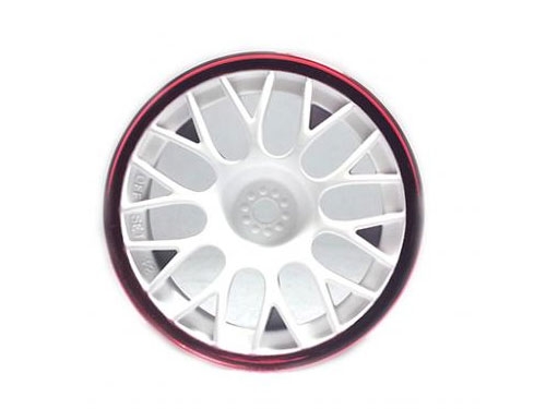 [84243] MN Mesh Wheel White & Red Rim/+2