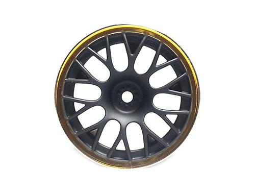 [84250] MN Mesh Wheel Black & Gold Rim/+2