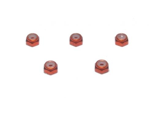 [94906] 2mm Alu.Lock Nut Orange*5