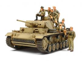 [32405] 1/35 German Pz.kpfw III Ausf.L W/Rommel & Dak Tank Crew Set(6 Figures)
