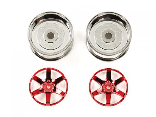 [54552] 2pc 6spk Red Whl 26mm Off+4