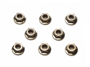 [42282] 4mm Serrated Whl Nut Bla 8