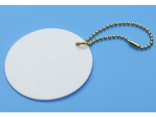 [76650] Round Plate Wh w Chain