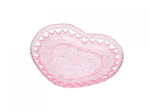 [76652] Mini Heart Dish Pink Lame 70mm