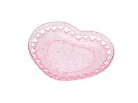 [76652] Mini Heart Dish Pink Lame 70mm