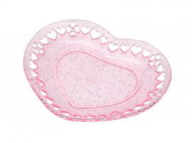 [76653] Mini Heart Dish Pink Lame 87mm