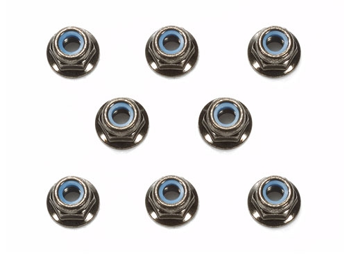 [54642] 4mm Flange Lock Nut Bla 8ea