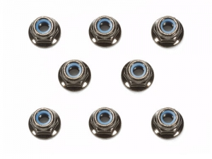 [54642] 4mm Flange Lock Nut Bla 8ea