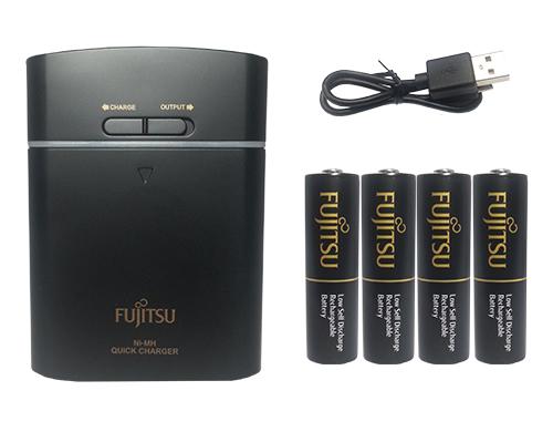 [592219] FUJITSU : BATTERY CHARGER-BLACK : 2450mAH *4