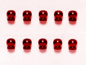 [53639] 6mm Aluminum Ball Nut Red