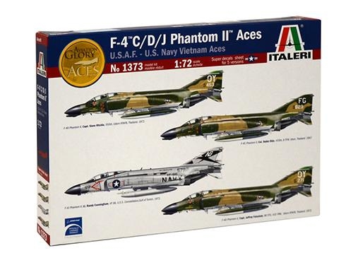 [IT1373S] ITALERI 1:72 F-4 C/D/J PHANTOM ACES (USAF / US NAVY / VIETNAM ACES)