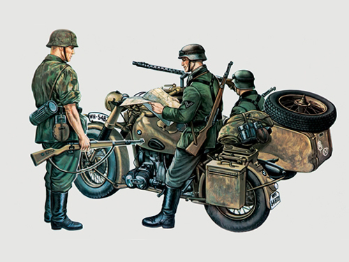 [IT0315S] ITALERI 1:35 BMW R75 with Sidecar