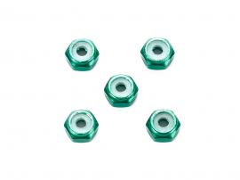 [95424] 2mm Alu Lock Nut Green 5