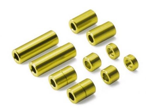 [95442] Alu Spacer 5 Types 2 each Gld