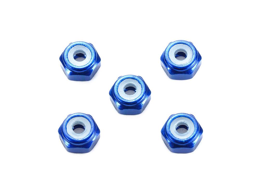 [95459] 2mm Alu Lock Nut Dark Blue 5