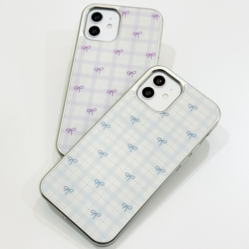 [실버프레임 체크리본]