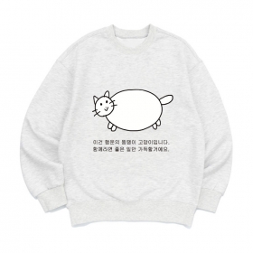 [맨투맨 뚱땡고양이]