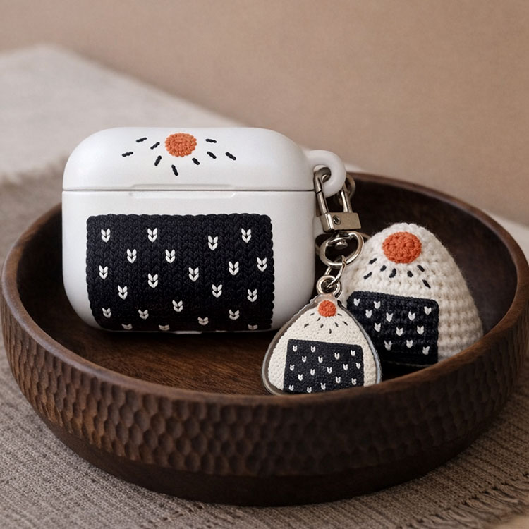 [키링+하드에어팟 뜨개김밥]