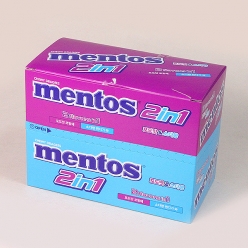 멘토스 2in1 그레이프소다향 45gX10개(1곽)