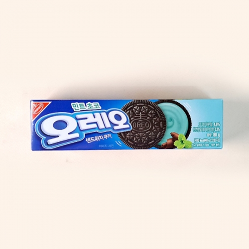 오레오 민트초코 샌드위치 쿠키 80gX24개(1박스)