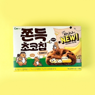 청우 쫀득 초코칩 초코바나나 90gX18개(1박스)