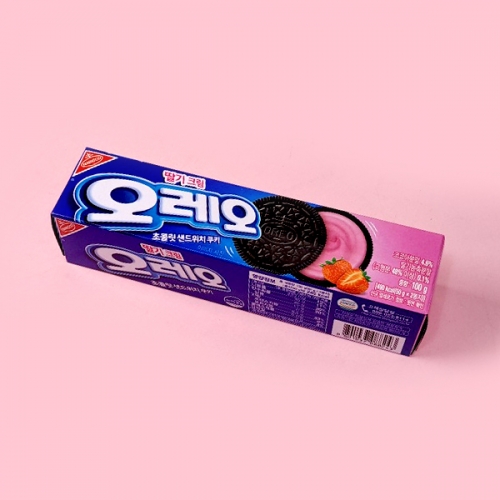 오레오 딸기크림 초콜릿 샌드위치 쿠키 100gX24개(1박스)