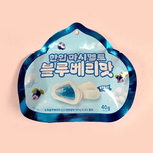 한입 마시멜로 블루베리맛 40gX12개(1곽)