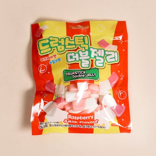 드럼스틱 더블젤리 라즈베리향 앤 밀크향 100gX10개(1곽)