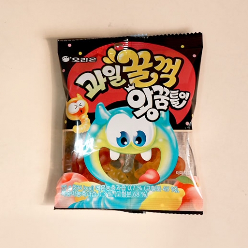 오리온 과일꿀꺽 왕꿈틀이 75gX9개(1곽)