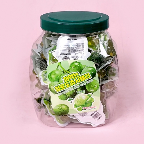 [마감임박] 까먹는 청포도쥬시 젤리 660g(11gX60개)