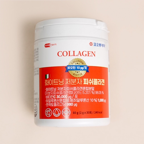 코오롱제약 화이트닝 저분자 피쉬콜라겐 60g 1통