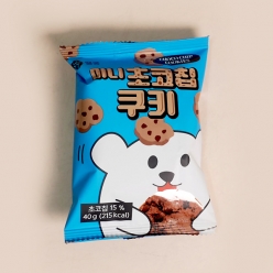 웰콩 미니 초코칩 쿠키(파랑-황토박스) 40gX20개(1박스)