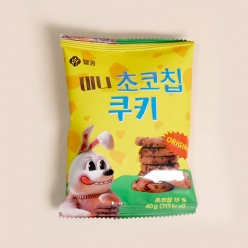 웰콩 미니 초코칩 쿠키(노랑-흰박스) 40gX20개(1박스)