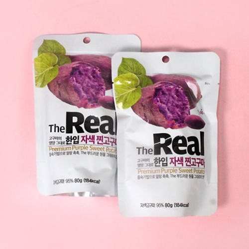 [행사] 더 리얼 한입 자색 찐고구마 80gX20개(1박스)