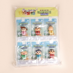 크레용신짱 떡잎마을 방범대원 태엽피규어 6입