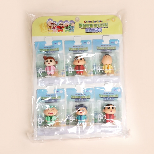 크레용신짱 떡잎마을 방범대원 태엽피규어 6입